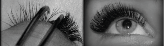 Eyelashes extension in Volume method